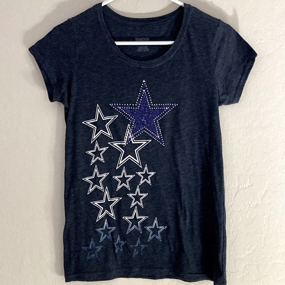 *Dallas Cowboys sequin star ladies tee M